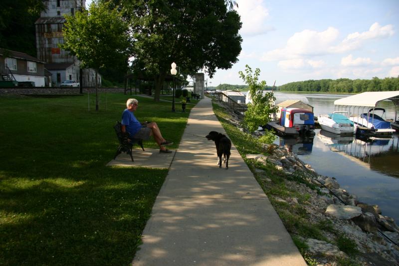 stopping to rest in McGregor, Iowa