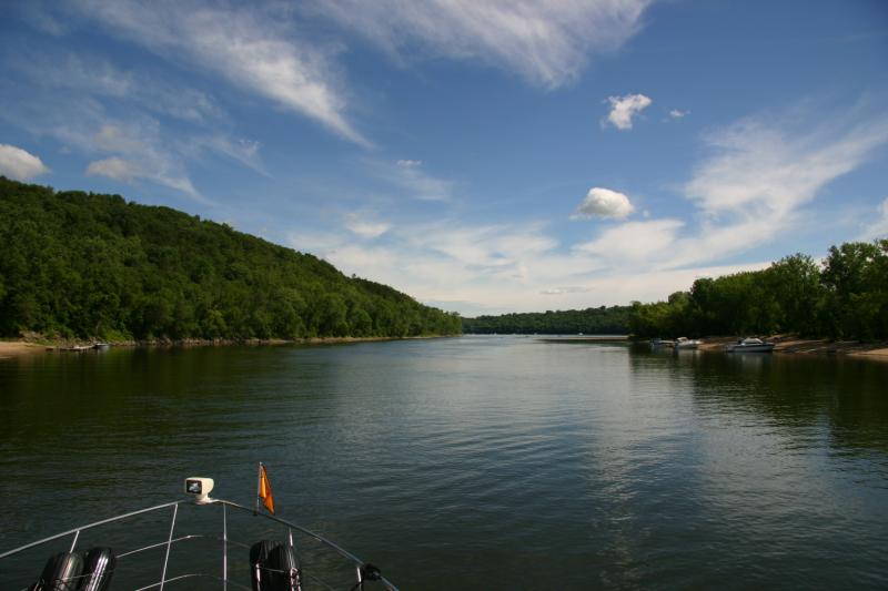 In the Kinnickinnic narrows of the St. Croix River